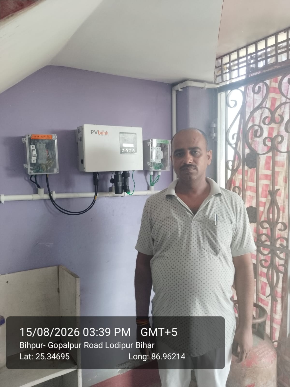PVBLINK on grid inverter solar installation Bihpur Bhagalpur Bihar