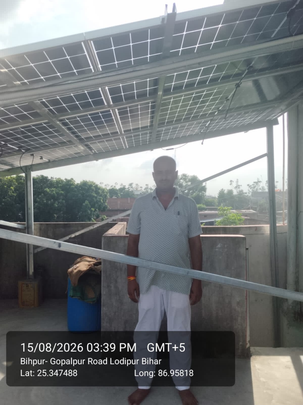 Waaree solar panel rooftop installation Bhagalpur Bihar