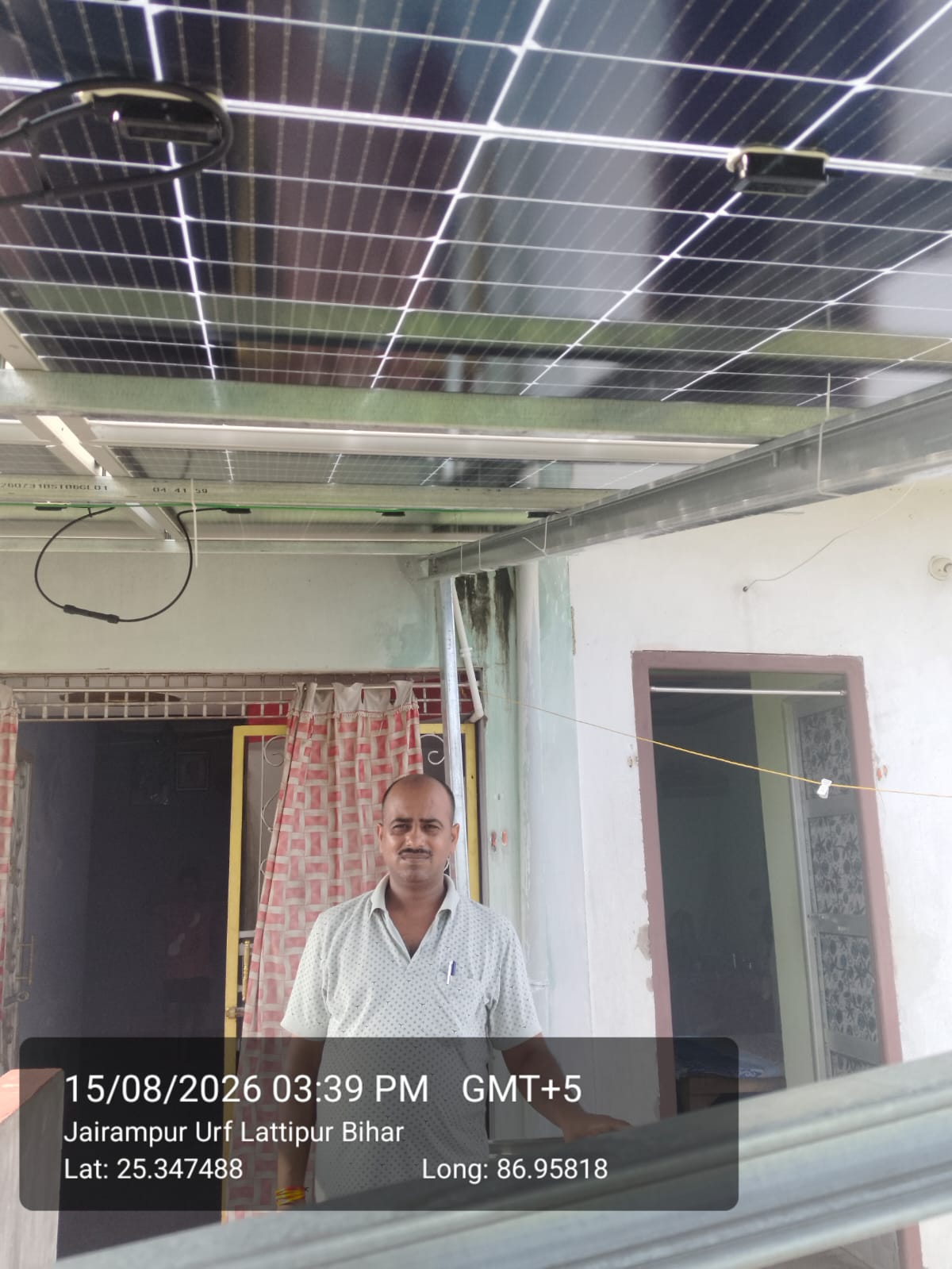 Solar panel installation at Jairampur Lattipur Bihpur Bhagalpur Bihar by ARK Urja Machinery