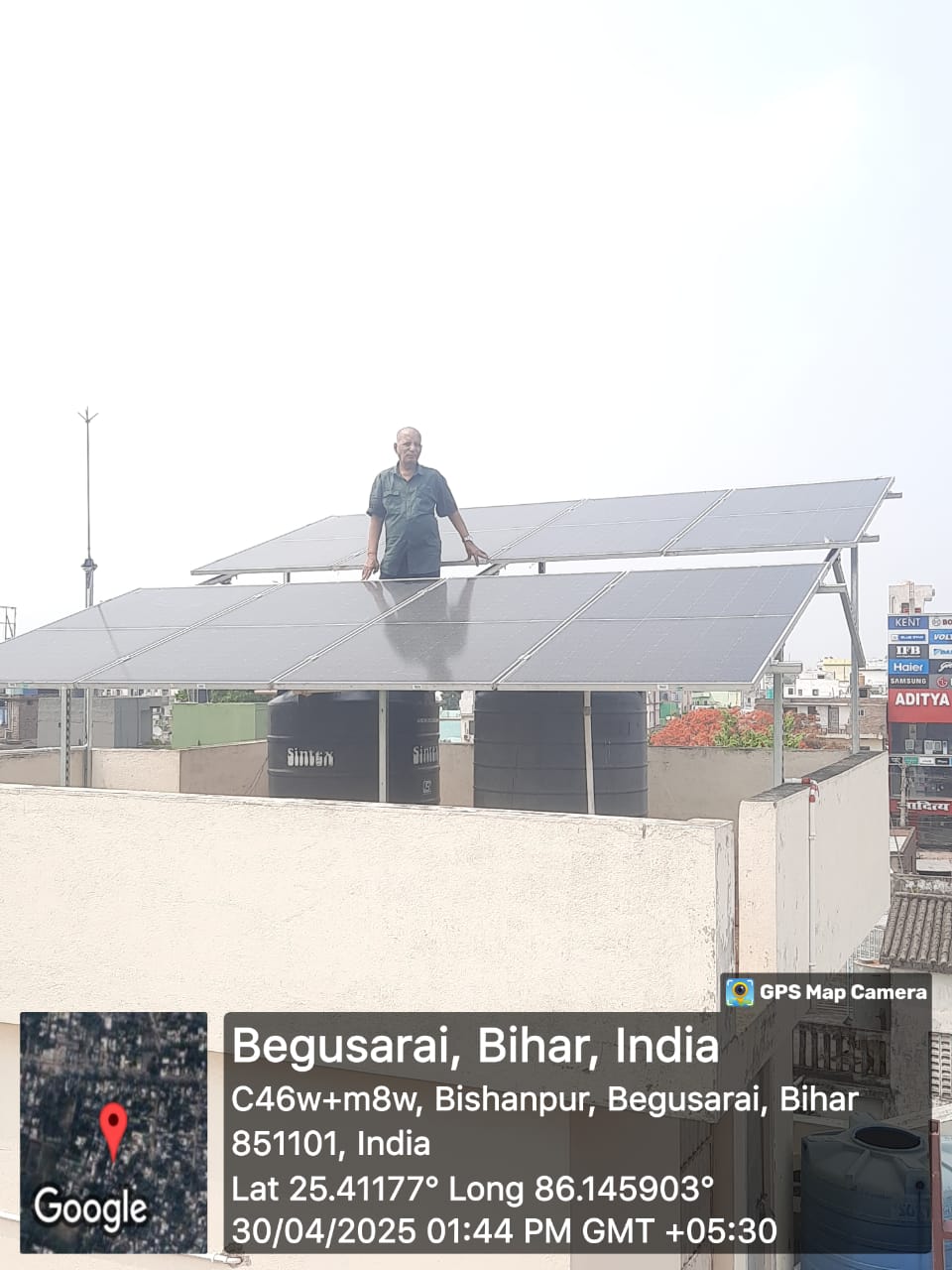 Commercial solar project in Begusarai